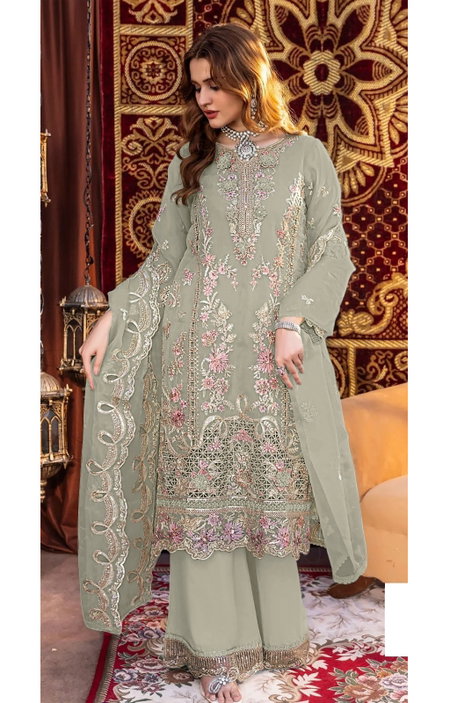 Motifz 992 A C D E Chiffon Embroidery Pakistani Salwar Suits Exporters In India
